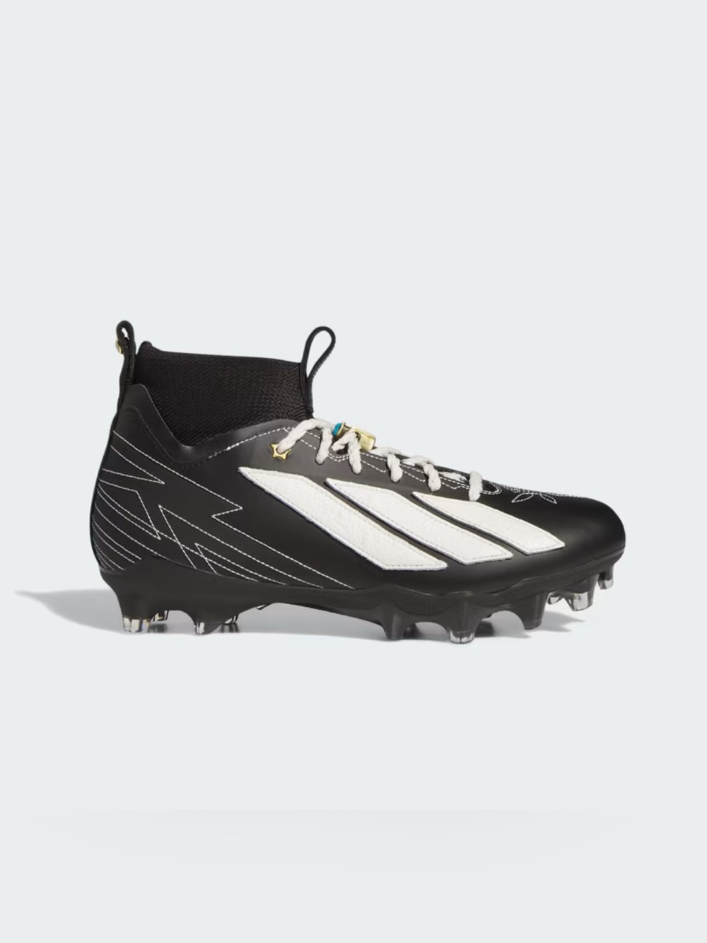 ADIDAS ADIZERO IMPACT II RODEO MEN’S FOOTBALL CLEATS JQ1382 Black OFF WHITE GOLD